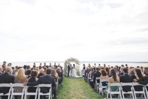 Newport RI wedding ceremony at Belle Mer venue